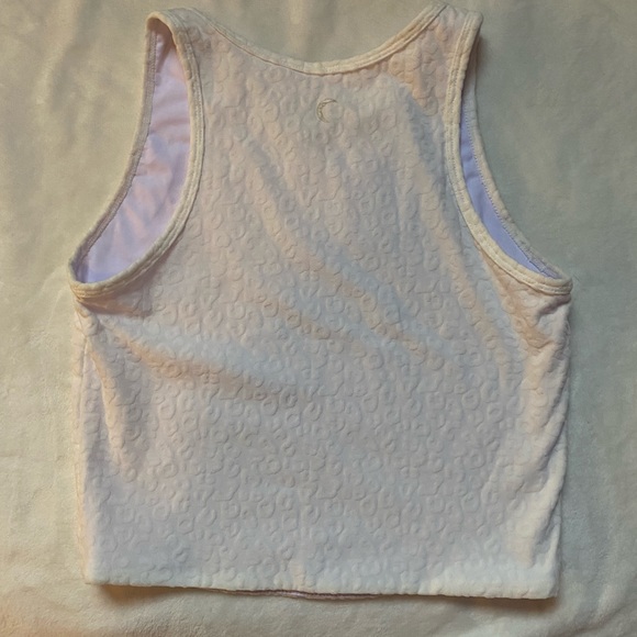 White leopard Zyia crop tank - Picture 2 of 2